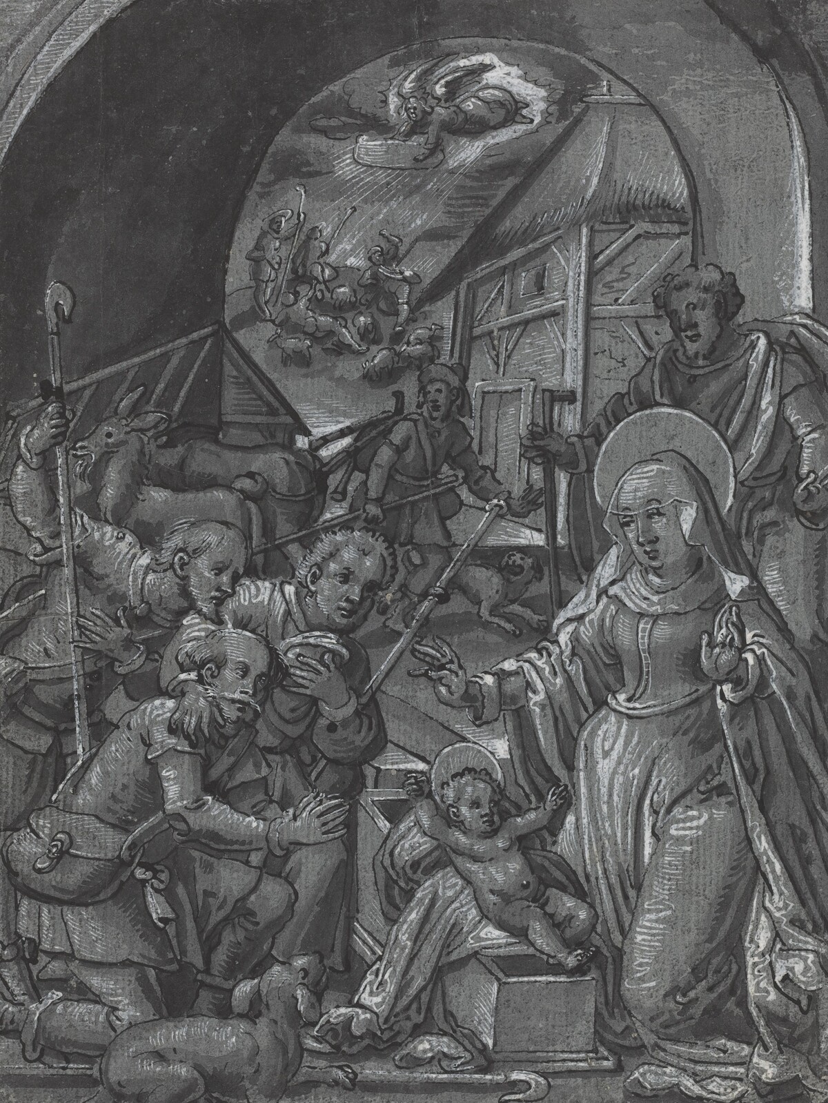 The Birth of Christ [verso] by German 16th Century