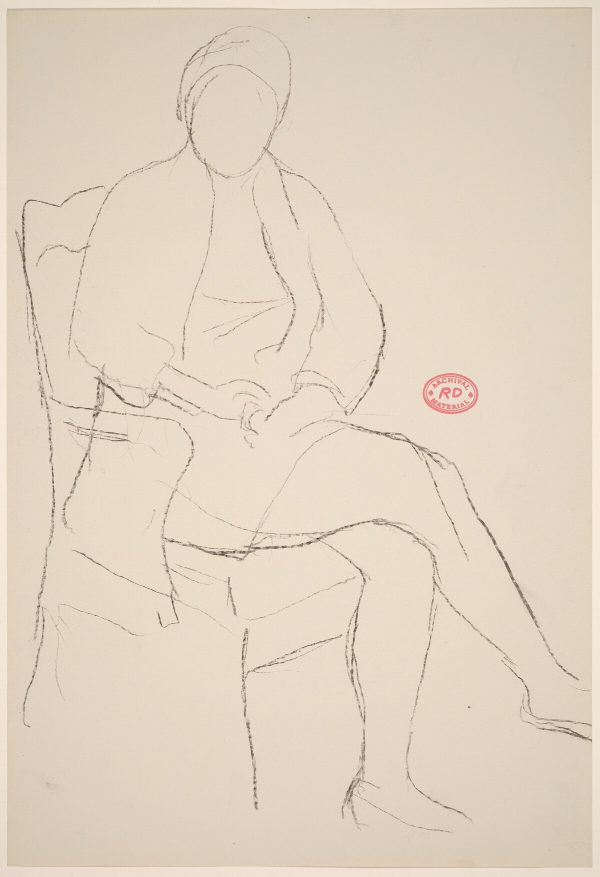 Untitled [seated woman with hands in lap] by Richard Diebenkorn