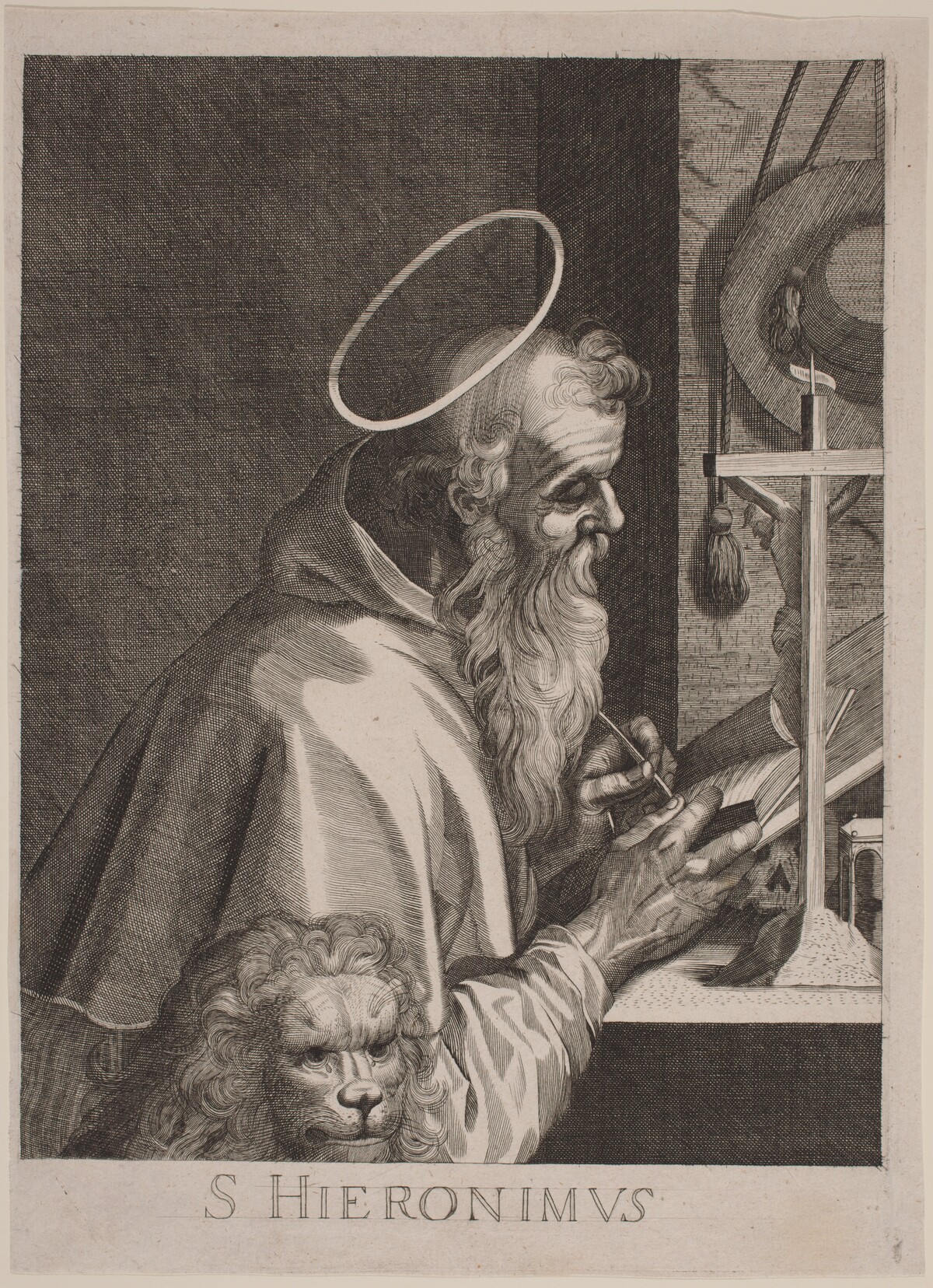 Saint Jerome by Italian 17th Century, after Aegidius Sadeler II