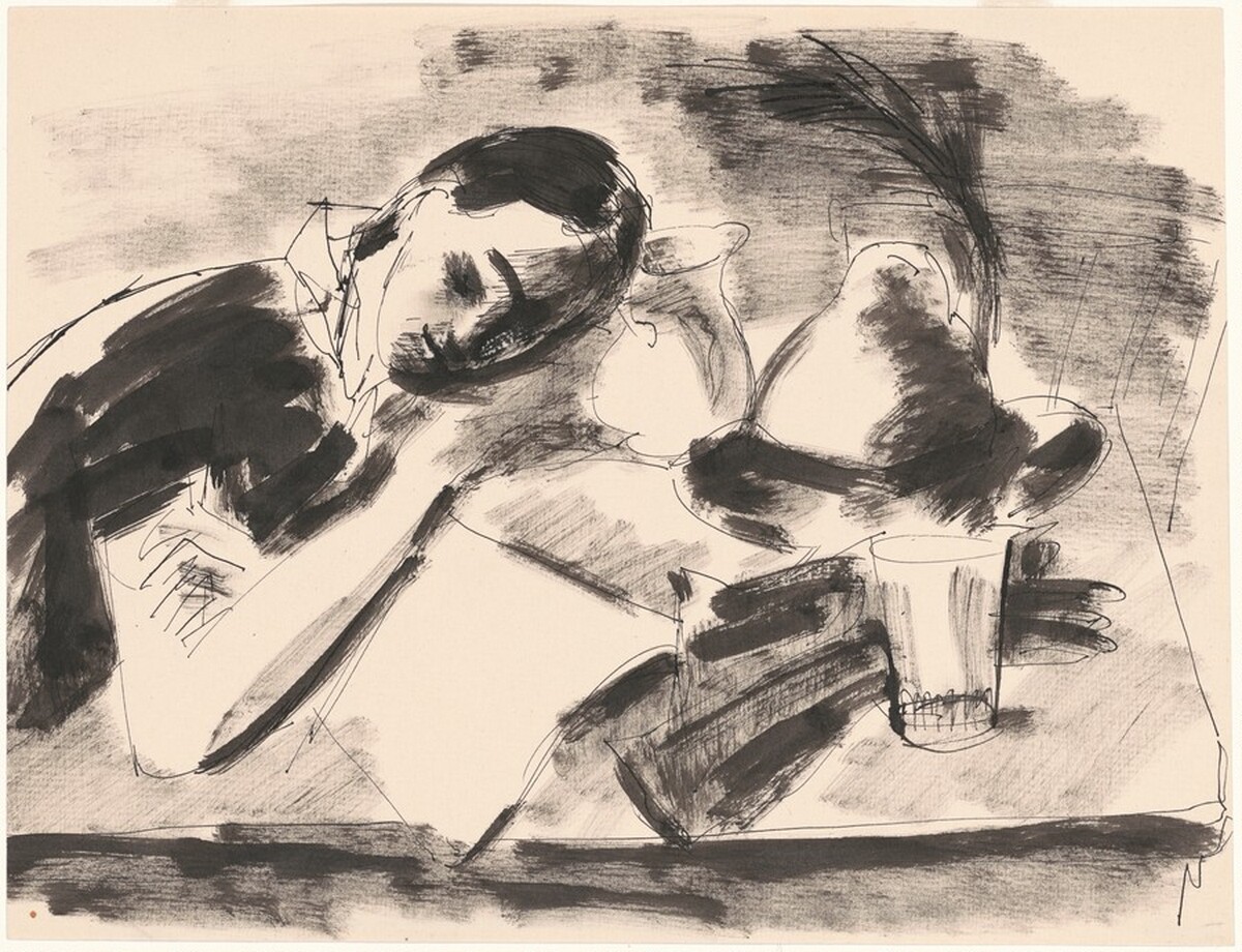 Study for "Model Resting" by Albert Serwazi