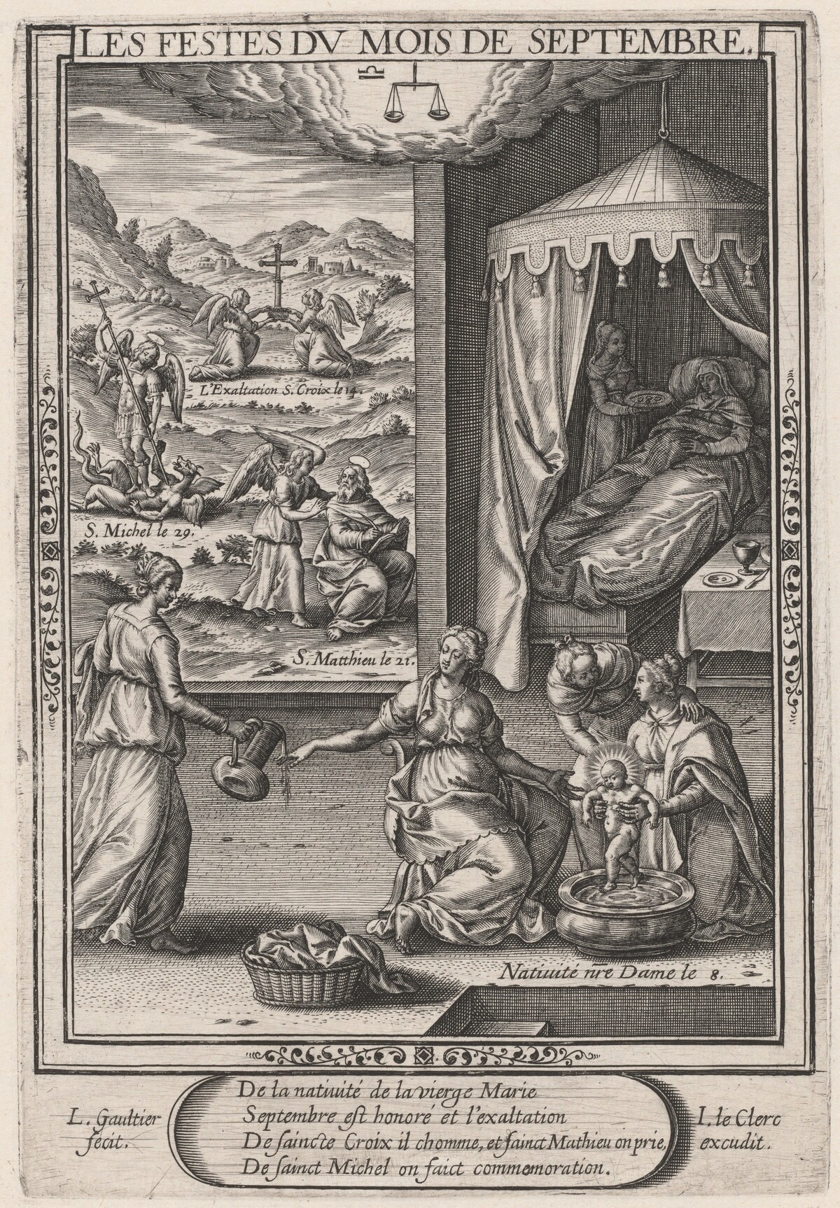 Les Festes du mois de Septembre (September: Birth of the Virgin) by Léonard Gaultier