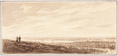 A Couple Admiring a View of the River Ouse(?), Lincolnshire