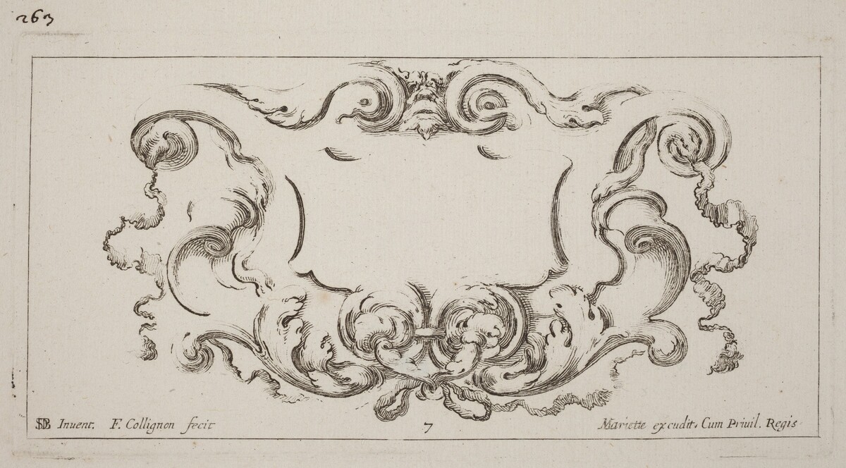 Cartouche by François Collignon after Stefano Della Bella