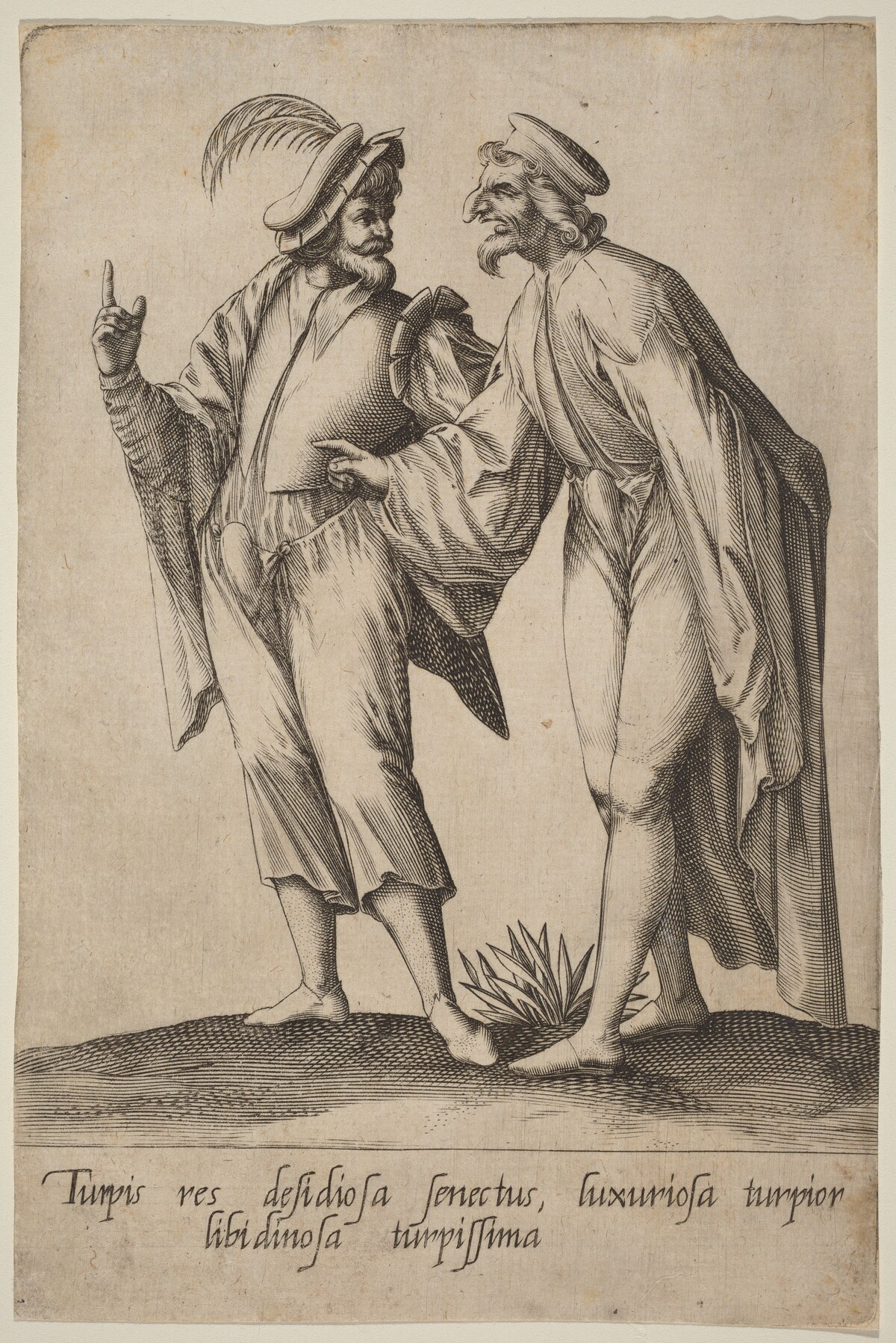 Turpis res desidiosa senectus... by Robert Boissard after Jean-Jacques Boissard