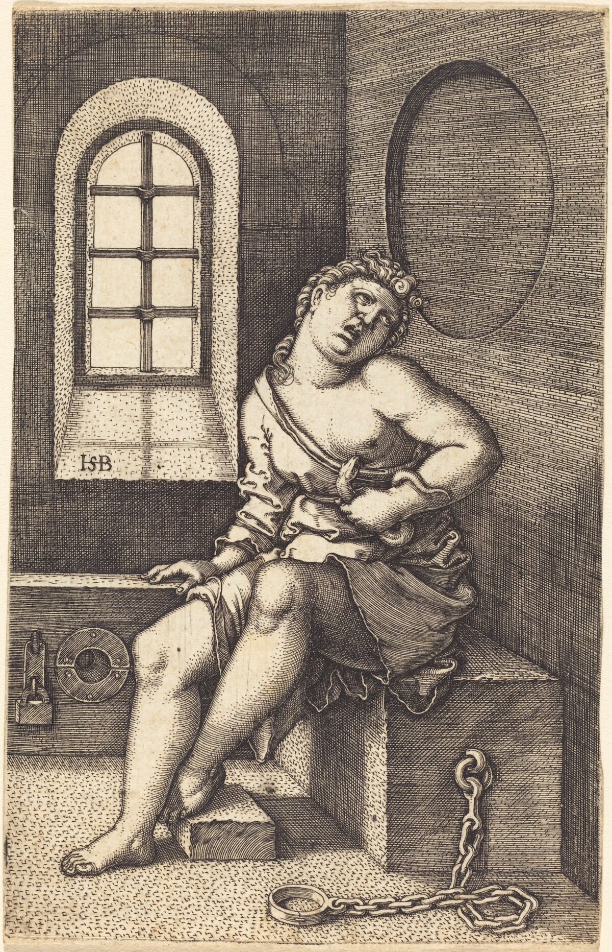 Cleopatra Seated by Sebald Beham