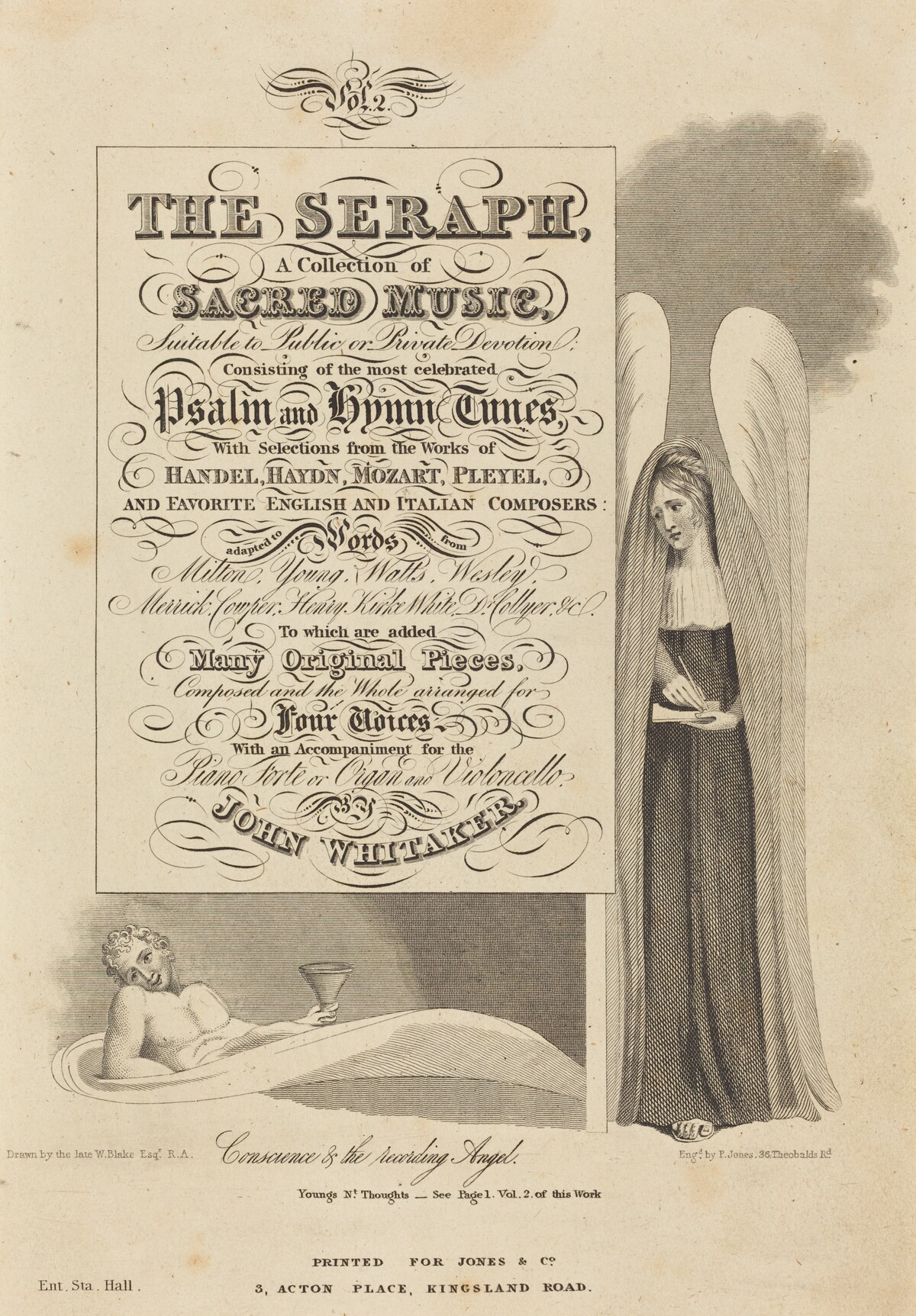 Conscience and the Recording Angel by P. Jones after William Blake