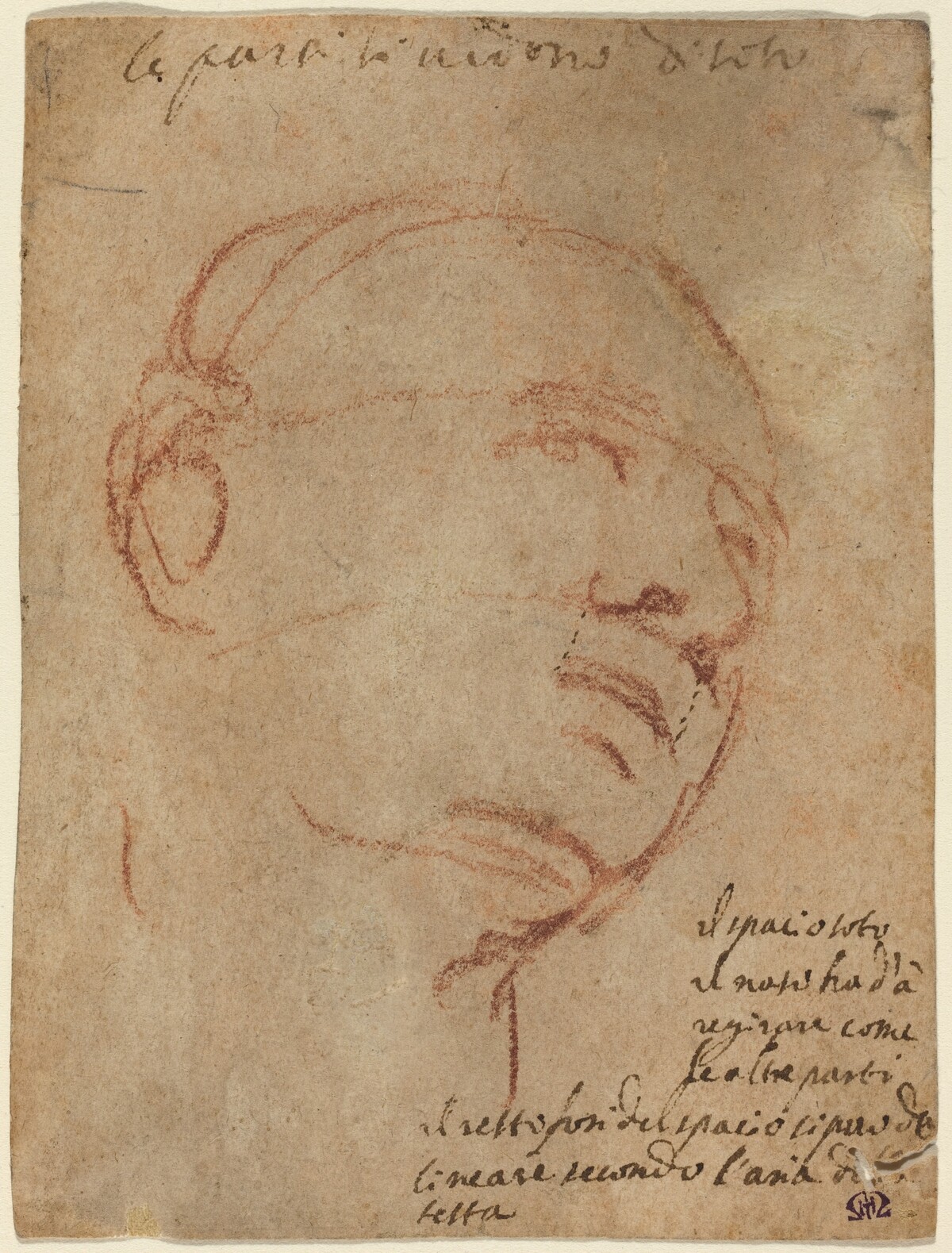 Head of a Man by Follower of Michelangelo