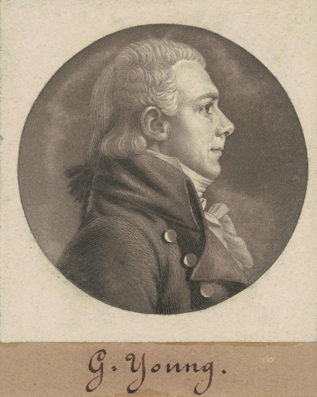 George Young by Charles B. J. Févret de Saint-Mémin