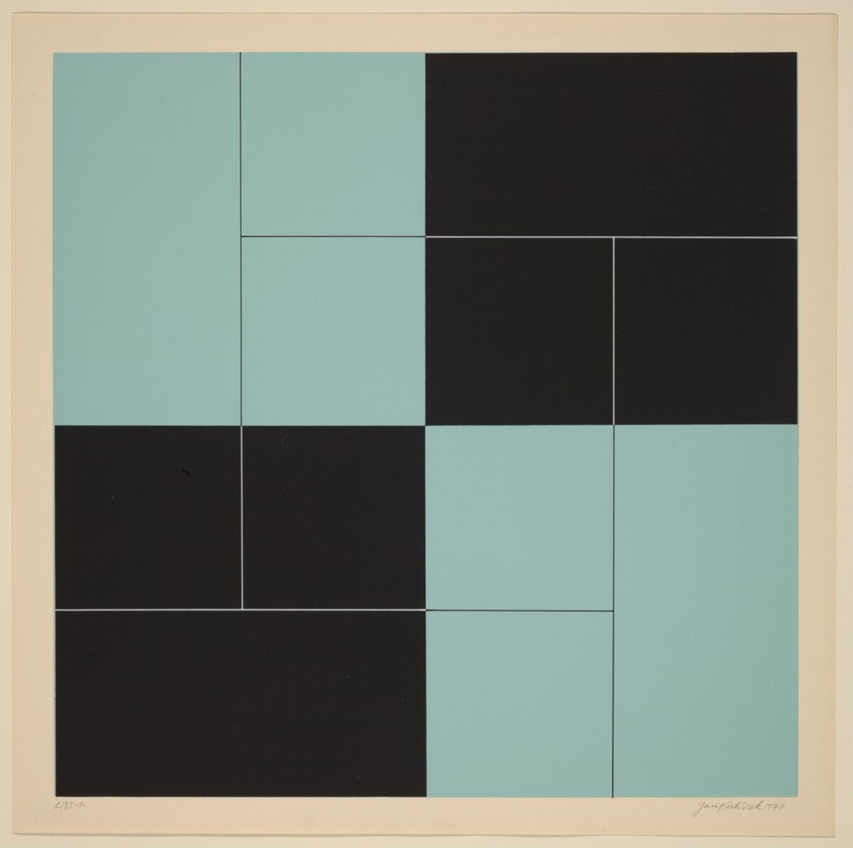 Progressive System of Horizontals in a Square by Jan Kubicek