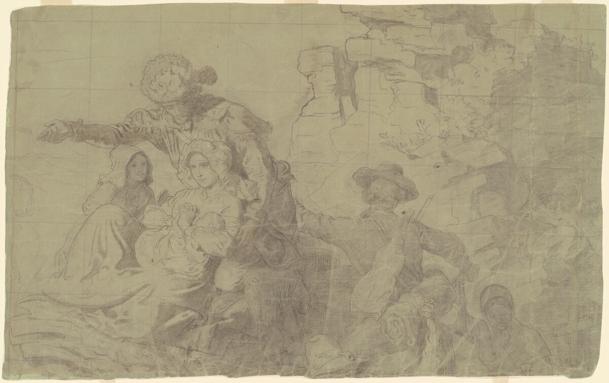 Study for "Westward the Course of Empire Takes Its Way" by Emanuel Gottlieb Leutze