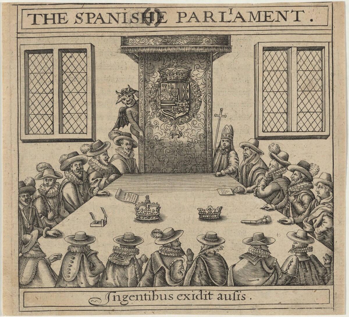 The Spanish Parliament from Vox Populi Eoricum, by Thomas Scott by Attributed to Crispijn de Passe I