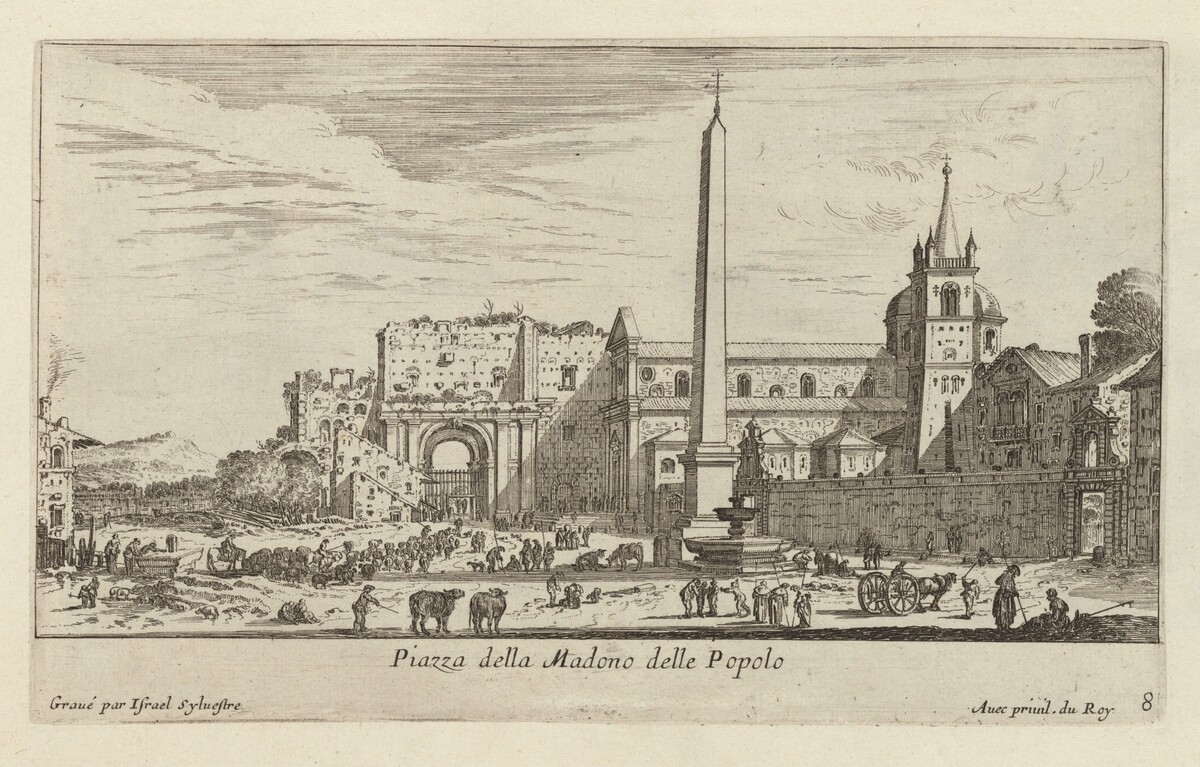 Piazza della Madono delle Popolo by Israël Silvestre