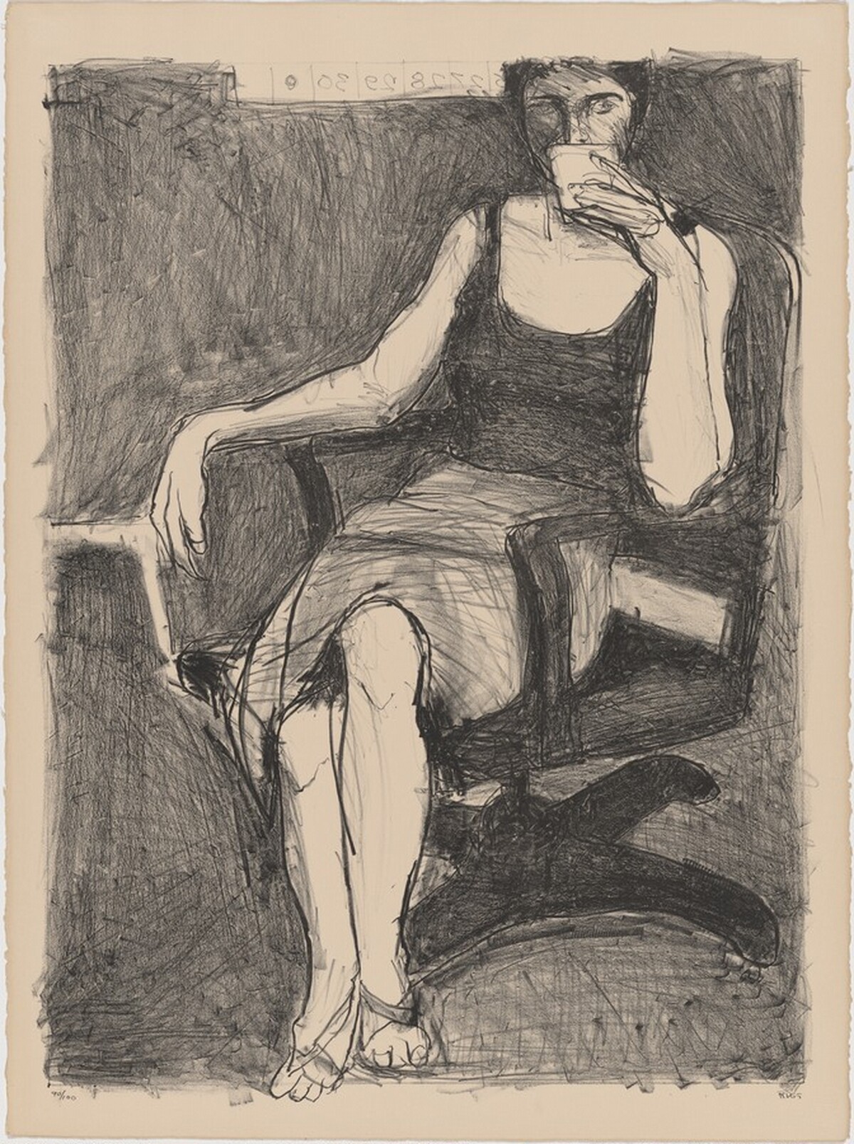 Untitled (Seated Woman Drinking From A Cup) by Richard Diebenkorn