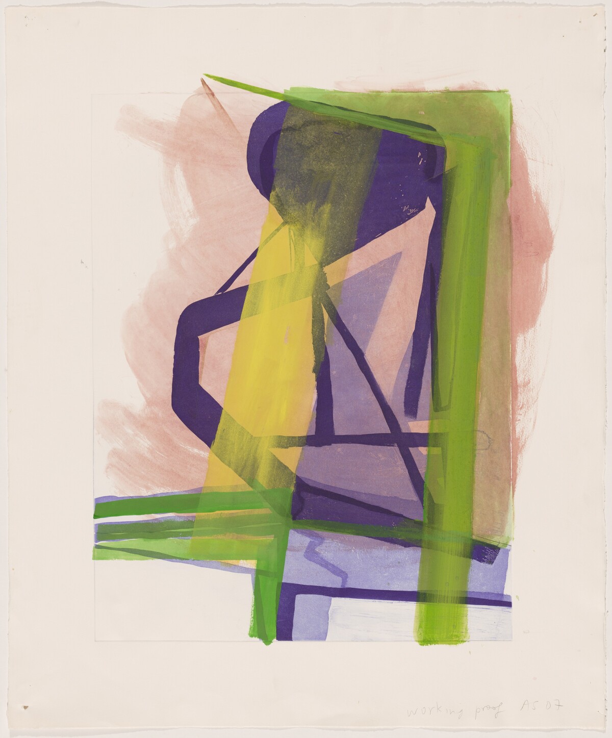 O & N (working proof) by Amy Sillman