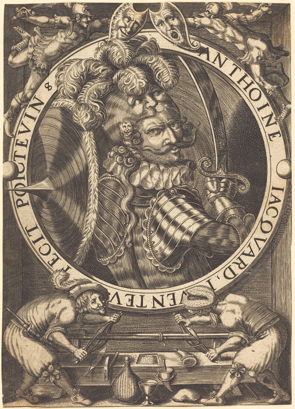 Self-Portrait (The Trade Card of Anthoine Jacquard) by Antoine Jacquard
