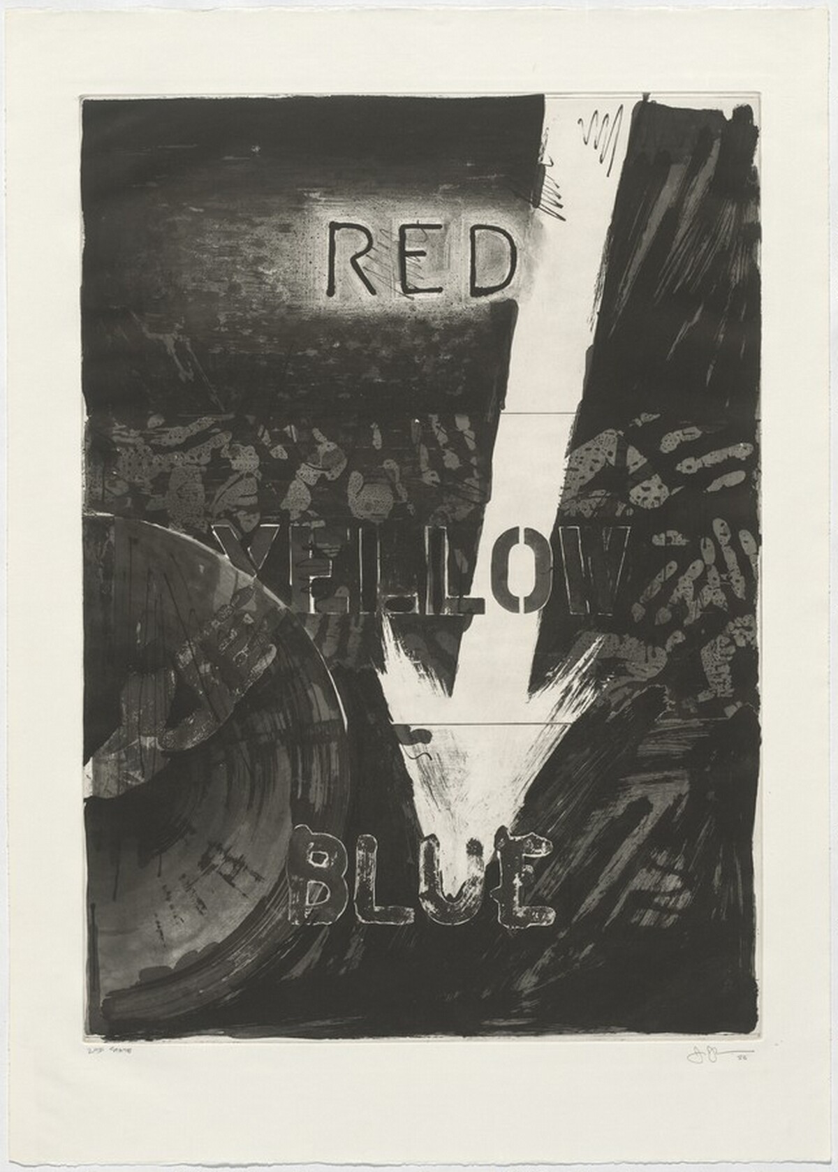 Untitled (Red) [state proof of 2nd state] by Jasper Johns