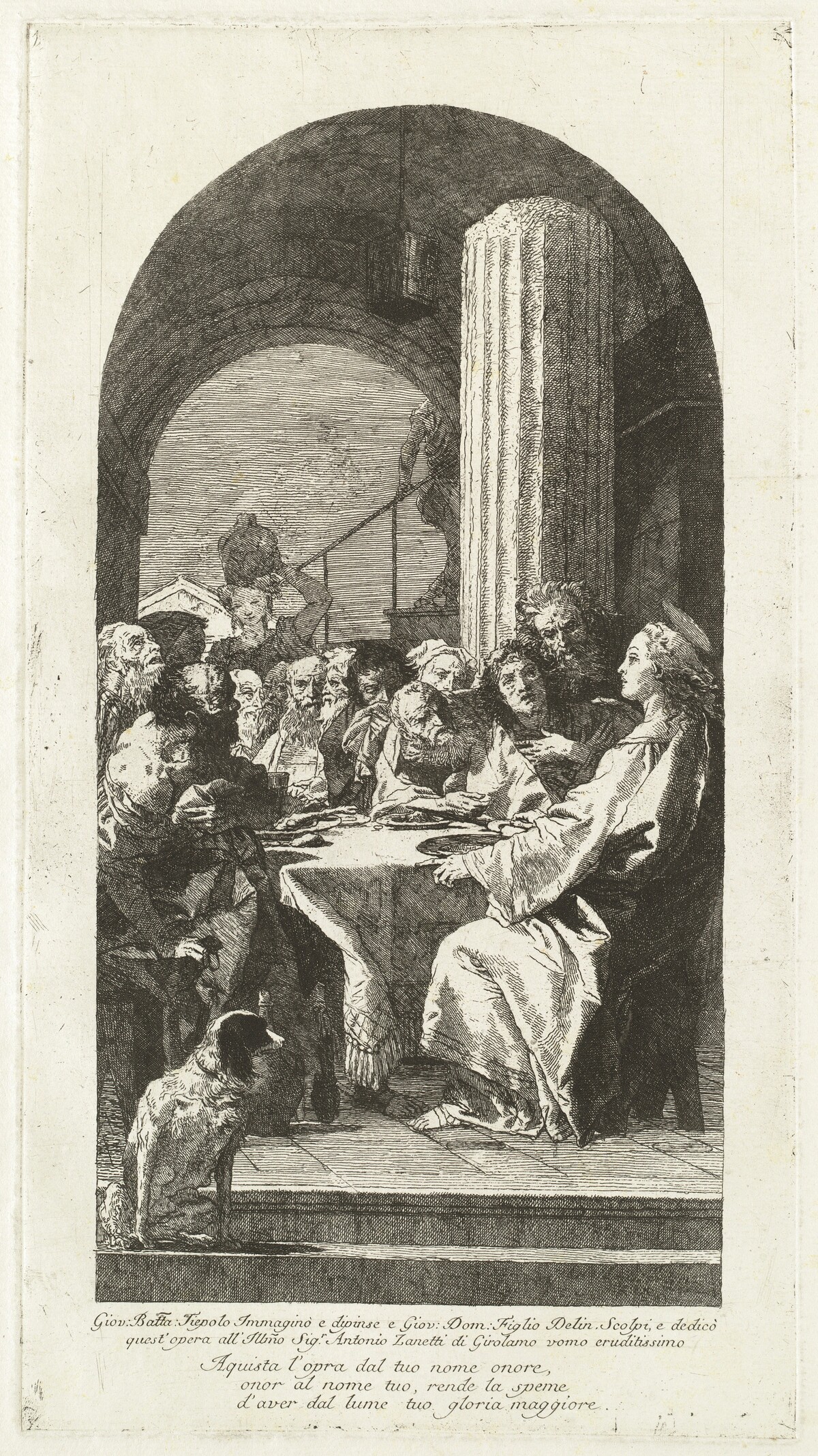 The Last Supper by Giovanni Domenico Tiepolo after Giovanni Battista Tiepolo