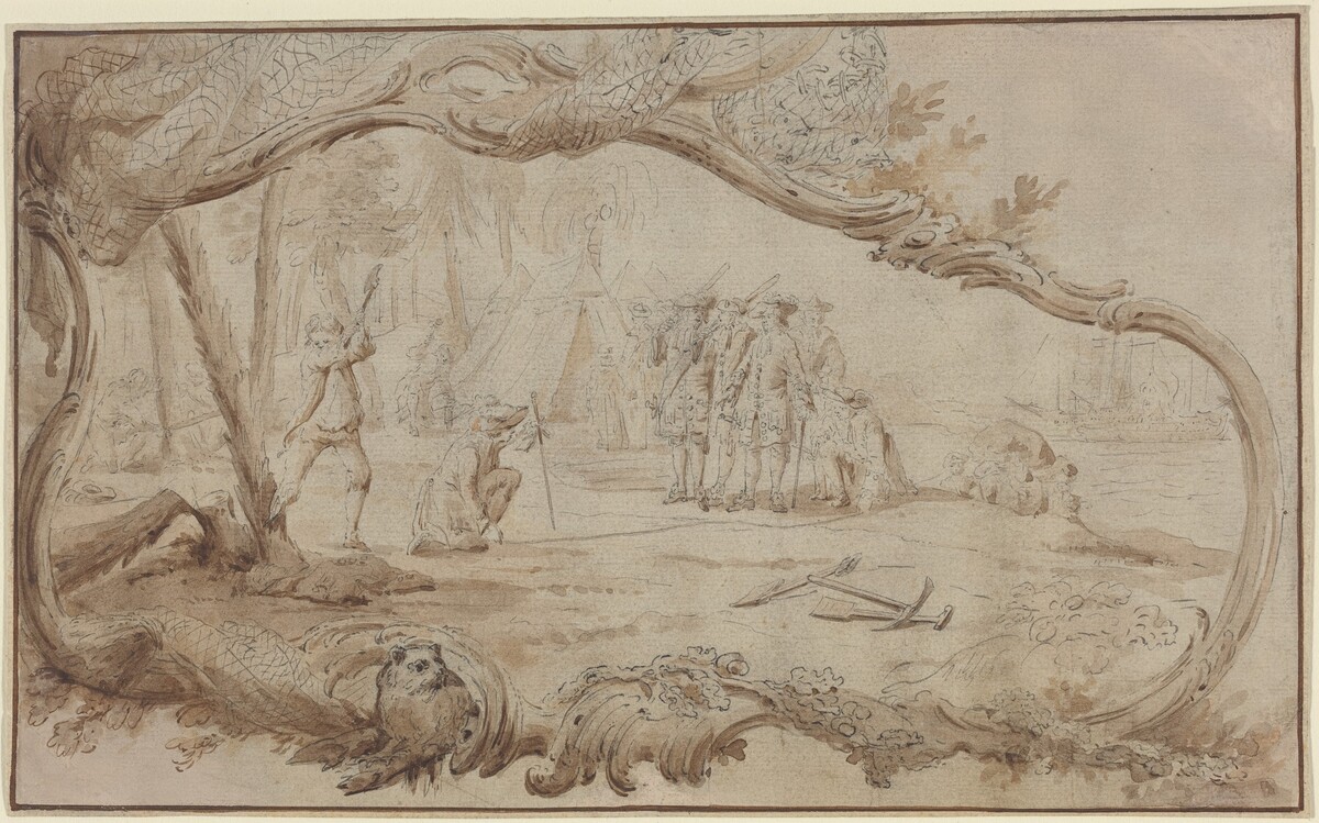 The Landing of the Dutch Expedition Party in New York by Hubert François Gravelot