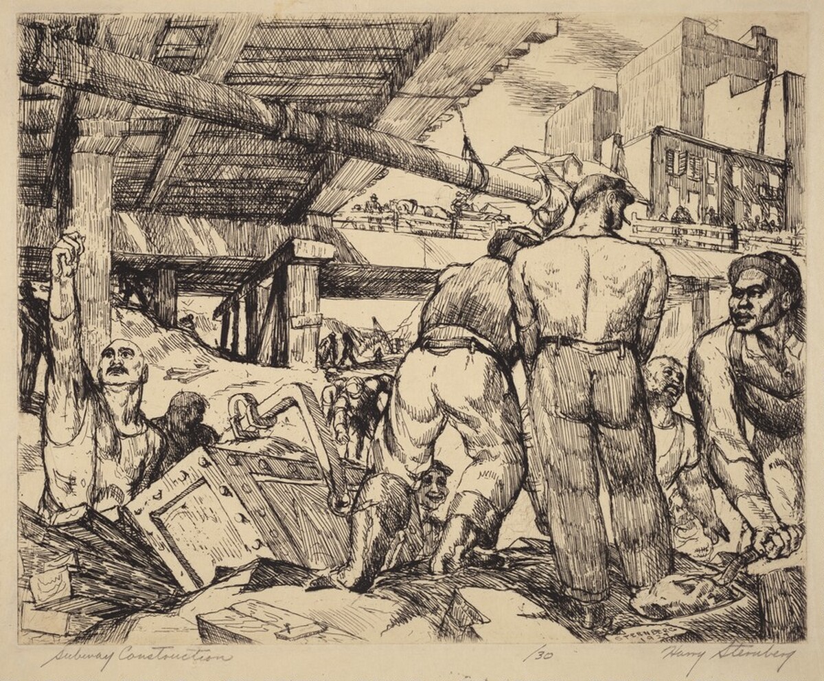 Subway Construction by Harry Sternberg