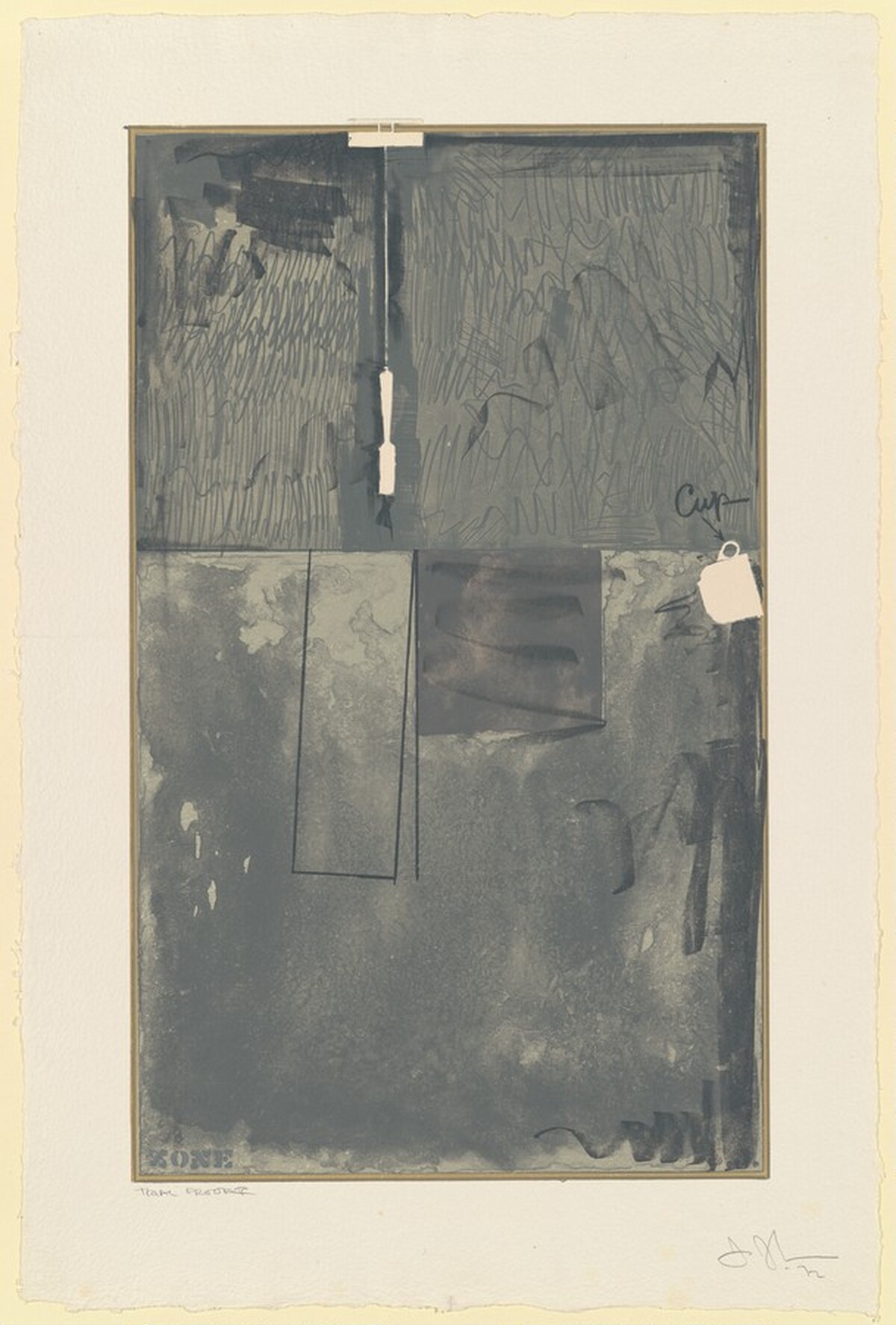 Zone [trial proof 5] by Jasper Johns