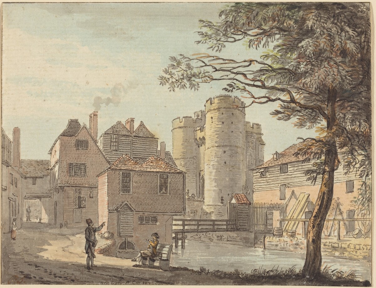 West Gate at Canterbury by Paul Sandby