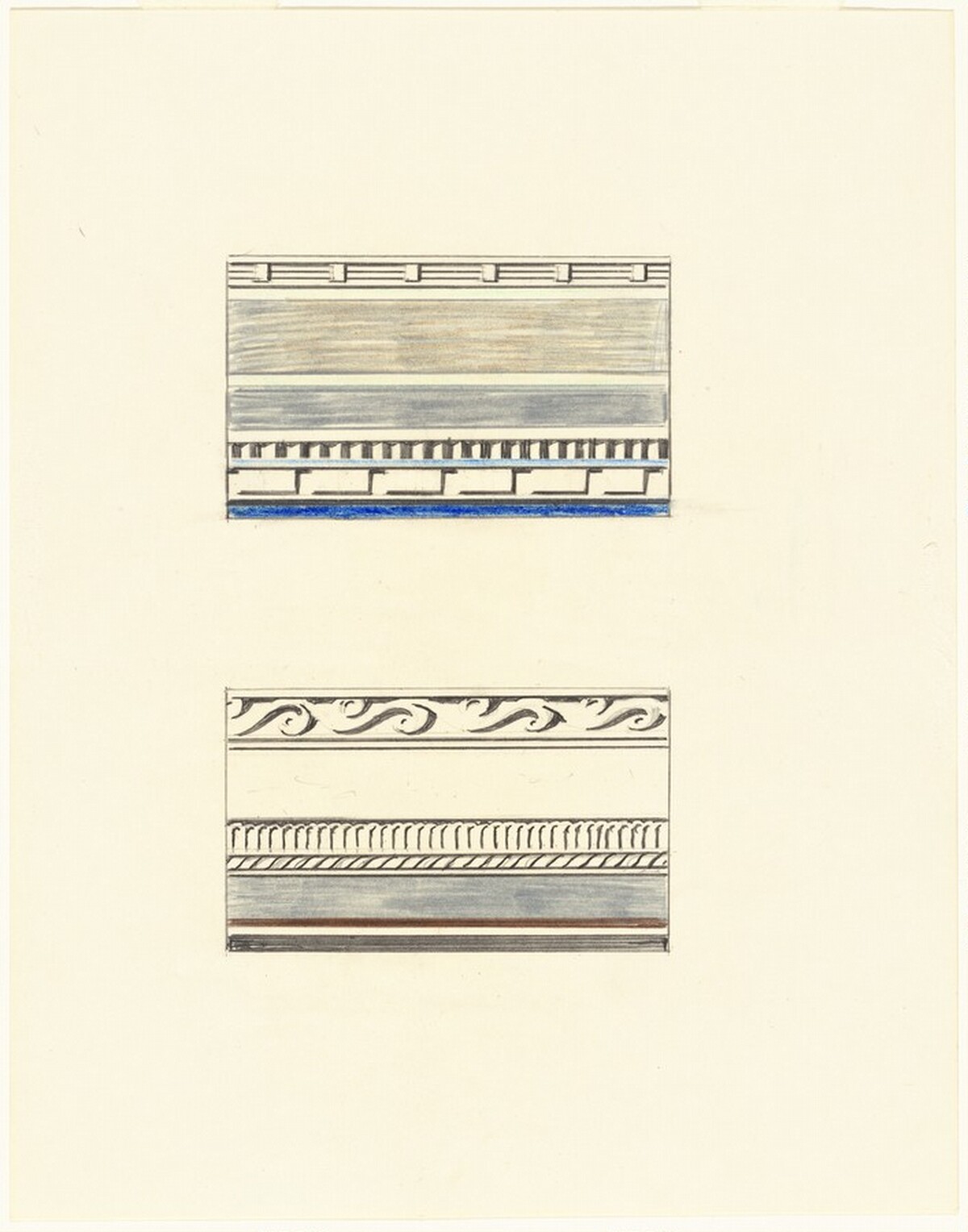 Studies for "Entablature" by Roy Lichtenstein