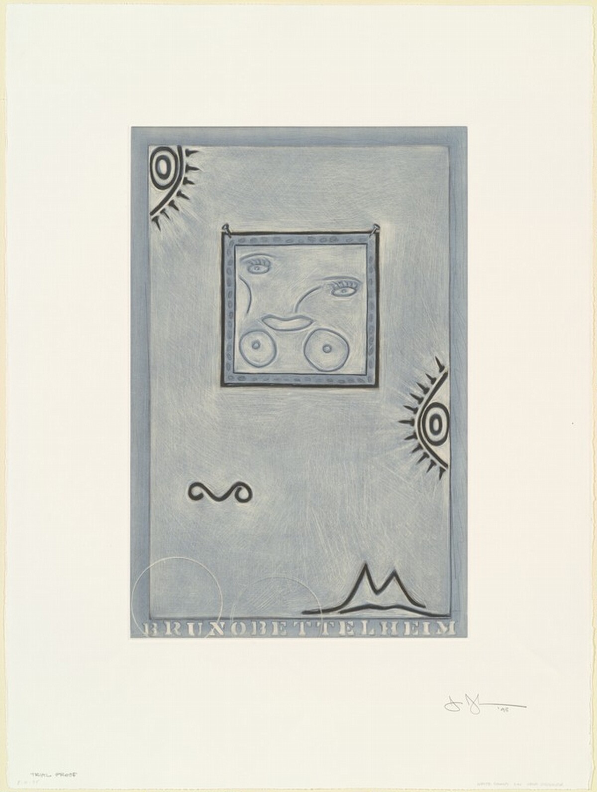 Untitled (White Mezzotint) [trial proof] by Jasper Johns