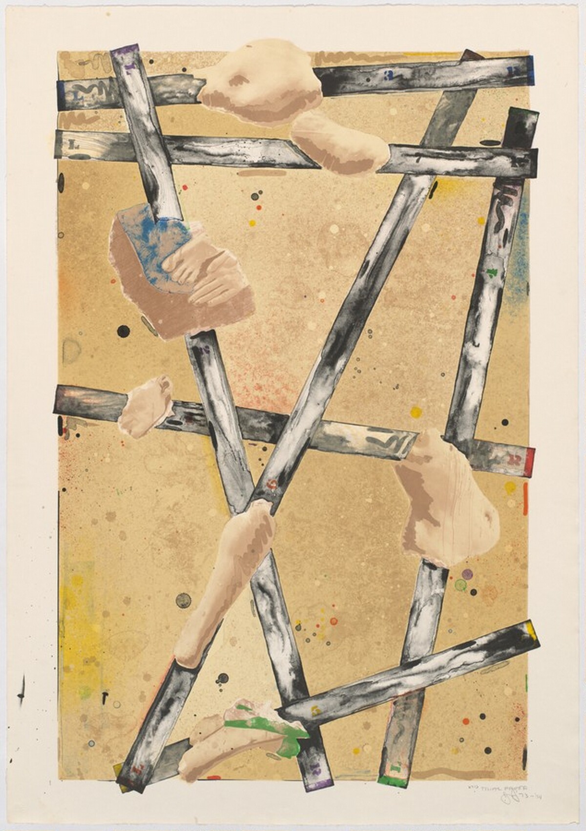 Four Panels from Untitled 1972 [D panel, trial proof 27] by Jasper Johns