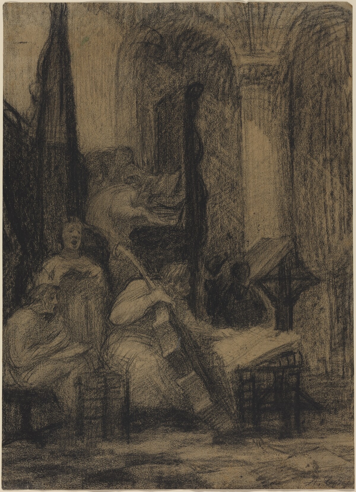 Choir of a Spanish Church by Alphonse Legros