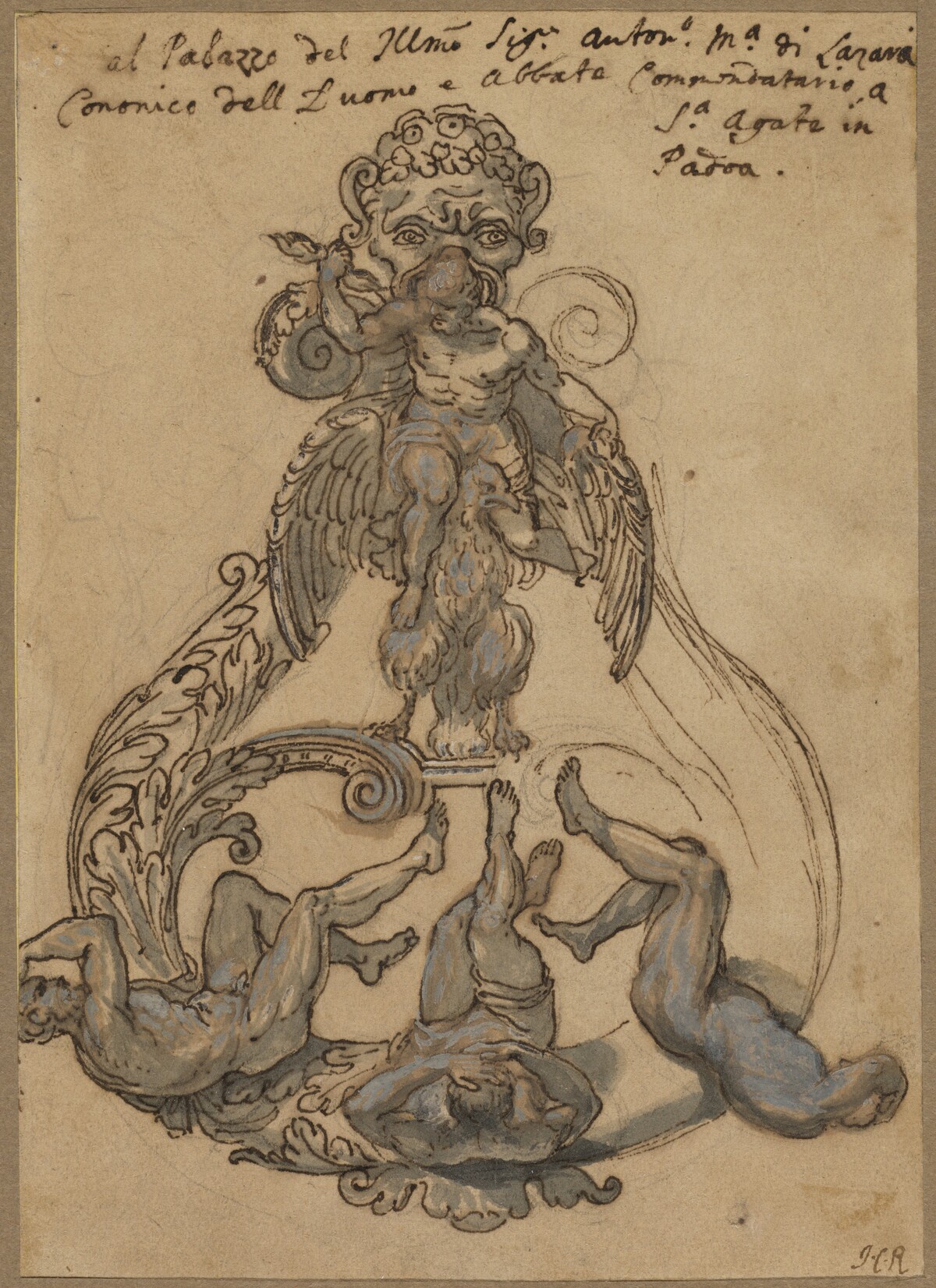 Door Knocker with Zeus Vanguishing Giants by Italian 17th Century or Italian 18th Century