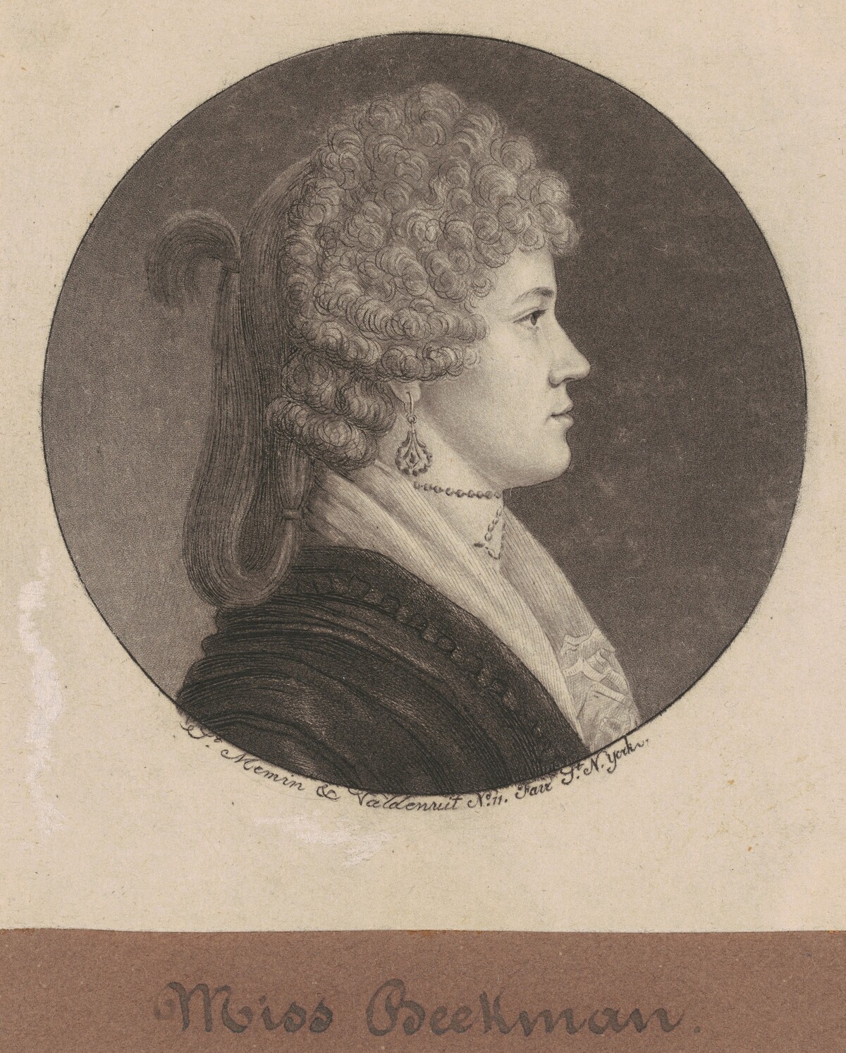 Ann Beekman by Charles B. J. Févret de Saint-Mémin