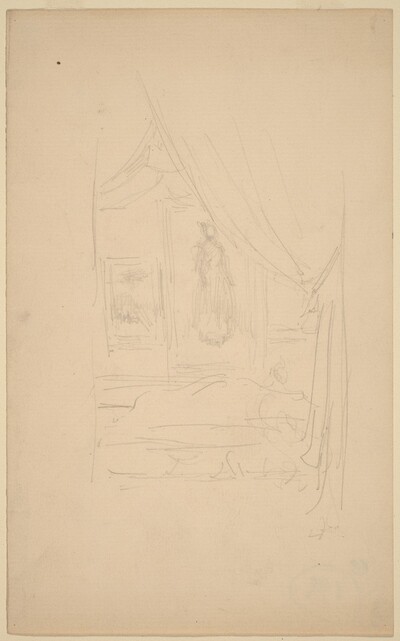 Sketch of Mrs. Godwin's Portrait when hung at the Society of British Artists