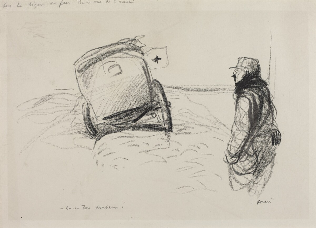 Sur la ligne de feu by Jean-Louis Forain