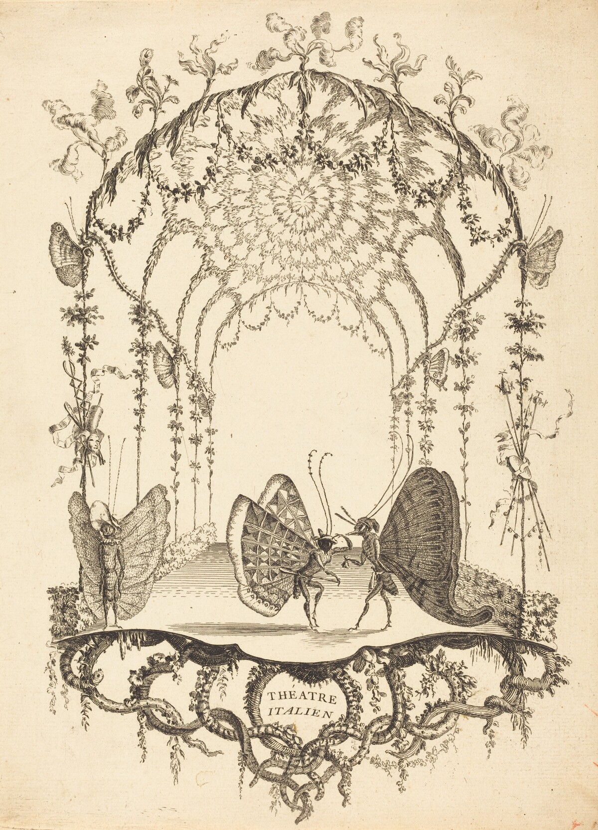Théâtre Italien (Italian Theater) by Charles Germain de Saint-Aubin