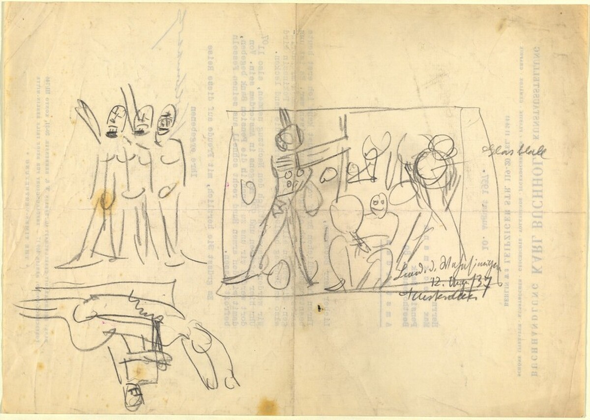 Three Figural Compositions by Max Beckmann