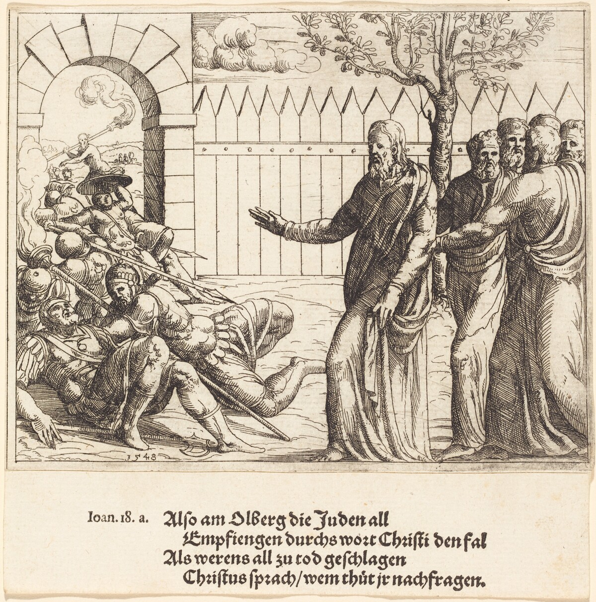 Jesus Identifies Himself before the Arrest by Augustin Hirschvogel