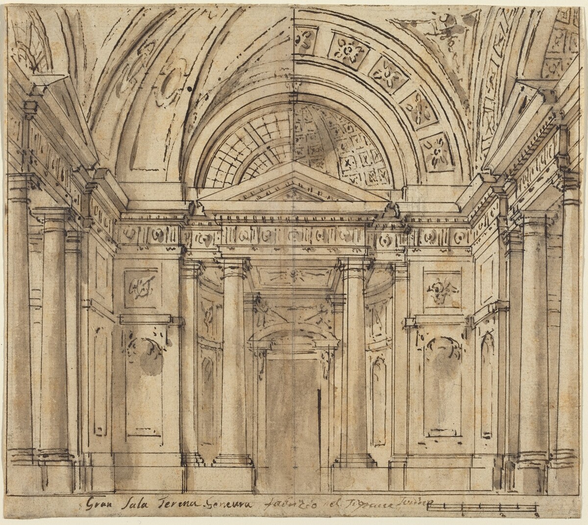 Design for Entrance to a Hall by Fabrizio Galliari
