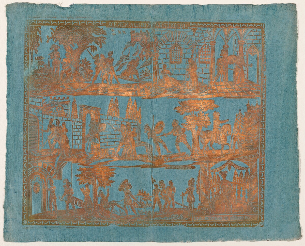 Endpaper with Scenes from the Life of a Knight by Paul Reimund