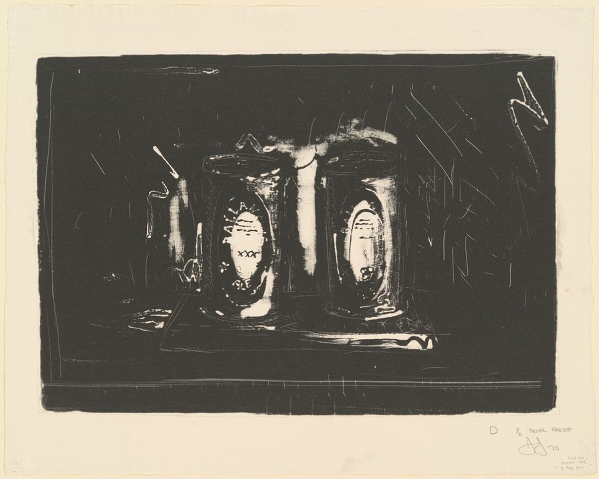 Ale Cans [trial proof D] by Jasper Johns