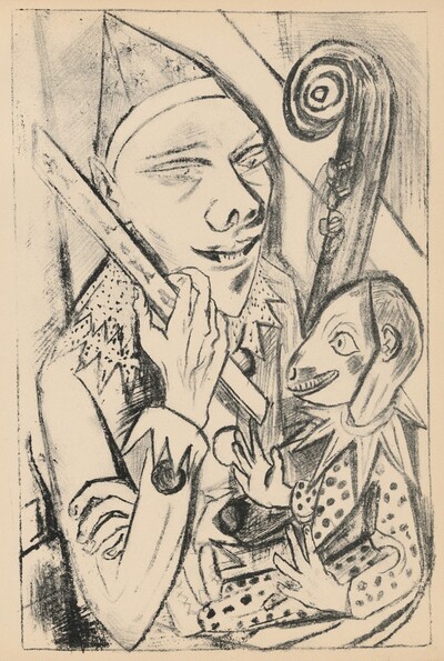 Pierrot und Maske (Pierrot and Mask) from Deutsche Graphiker der Gegenwart (German Printmakers of Our Time)