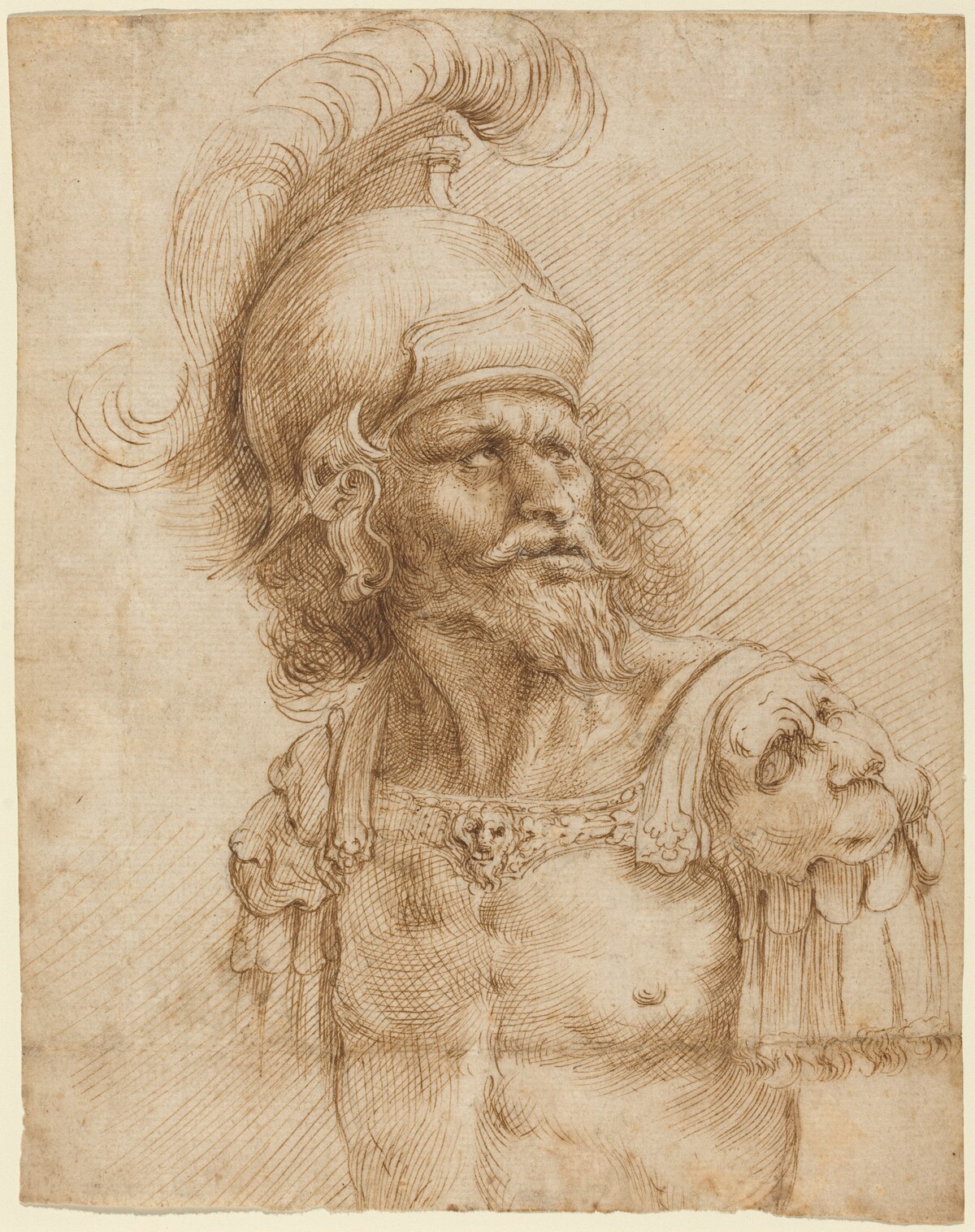 A Helmeted Soldier by Domenico Peruzzini