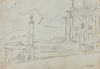 The Ripetta in Rome [verso]