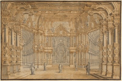 A Stage Design for an Opera with Actors