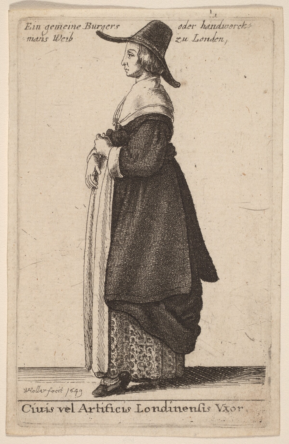 Ciuis vel Artificis Londinensis Vxor by Wenceslaus Hollar