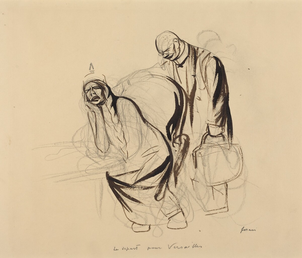 Le depart pour Versailles by Jean-Louis Forain