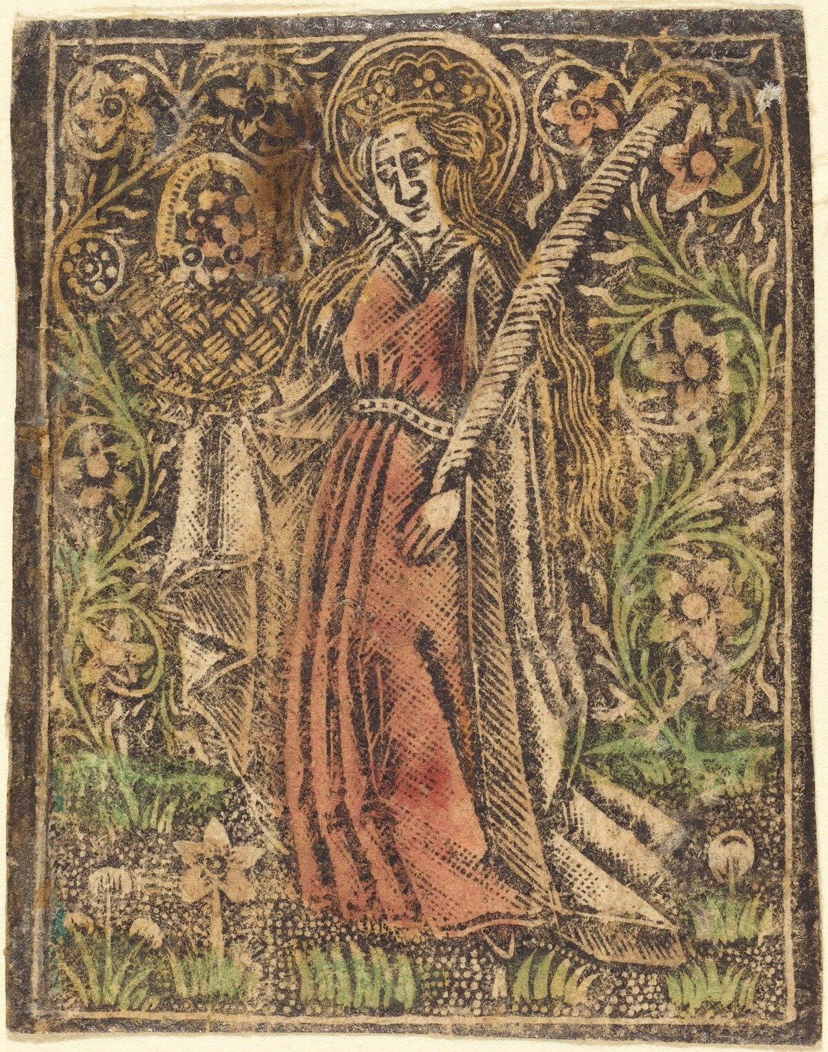 Saint Dorothy by Workshop of Master of the Aachen Madonna