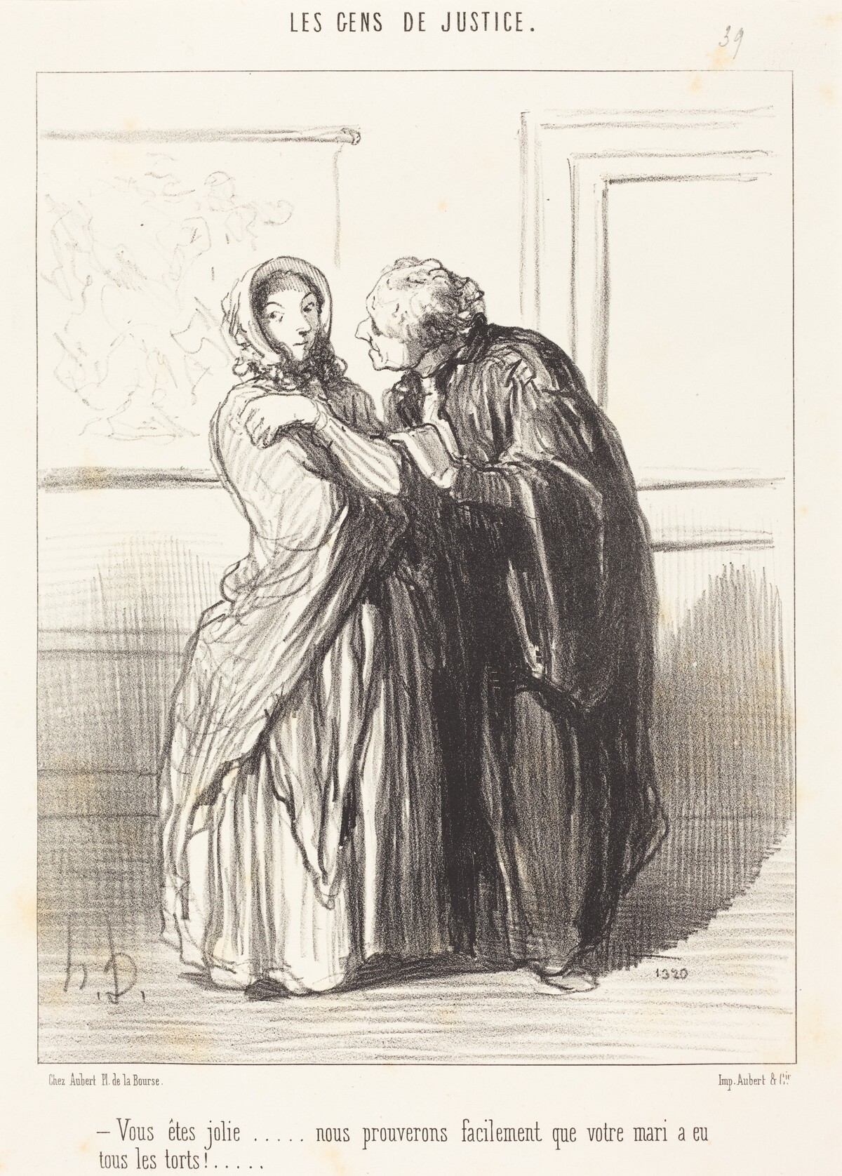Vous êtes jolie... by Honoré Daumier