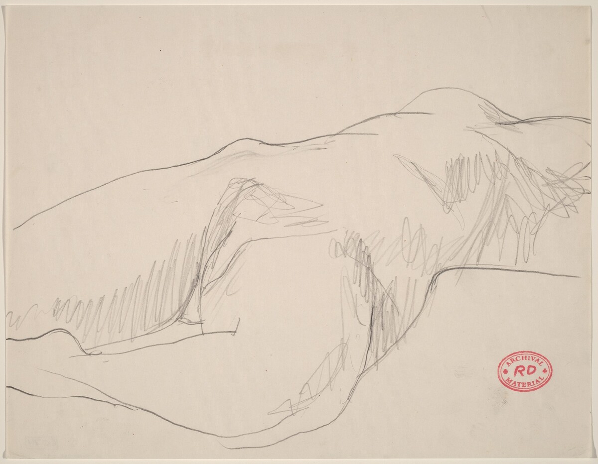 Untitled [torso of reclining female nude] by Richard Diebenkorn
