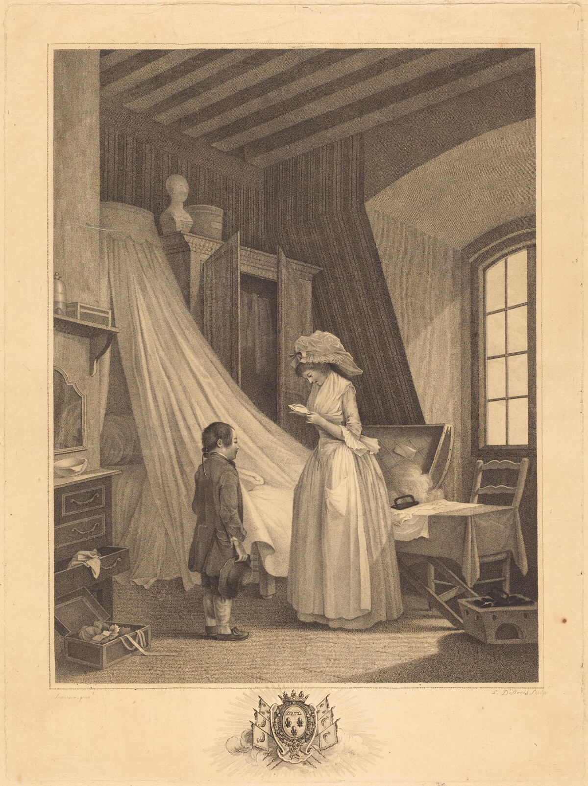 L'accident imprevu by J.-Louis Darcis after Nicolas Lavreince
