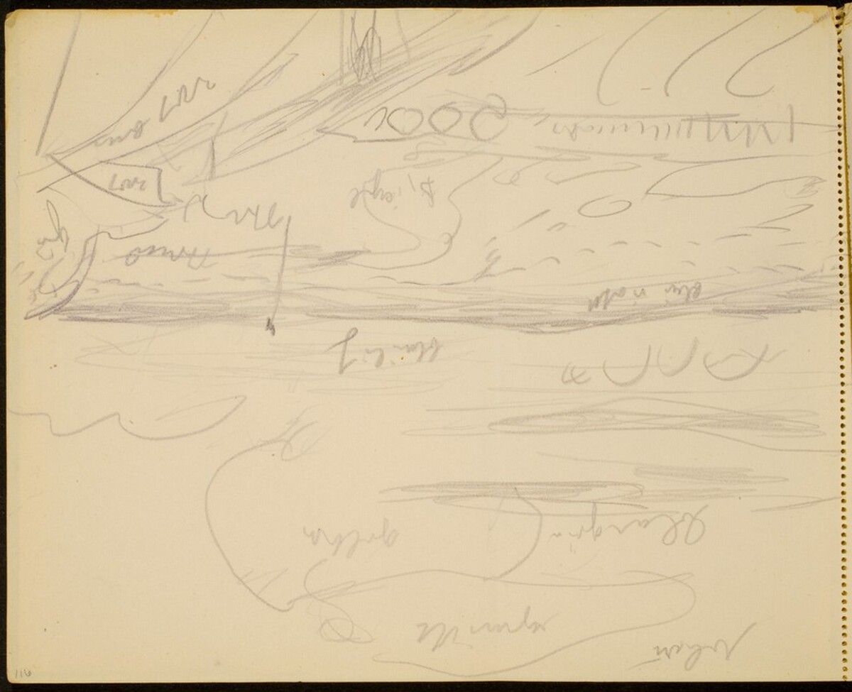 Meereslandschaft, Farbangaben (Seascape with Notations) [p. 116] by Max Beckmann